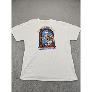 Born Free Loser Machine Shirt Mens 2XL White Motorcycle‎ Show Skeleton Graphic